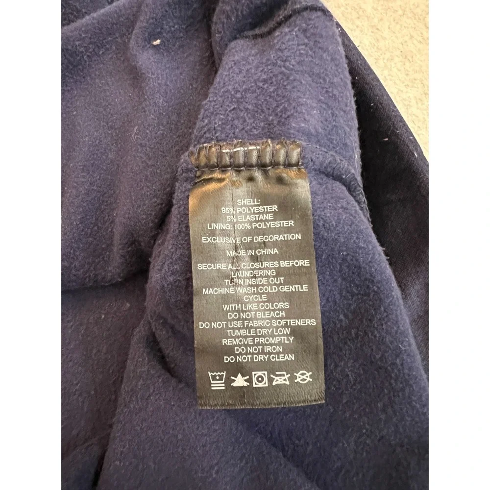 Eddie Bauer‎ Hoodie Men's Medium Navy FreeDry Fleece Performance Full Zip Jacket